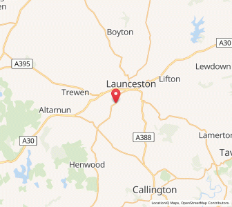 Map of South Petherwin, EnglandEngland