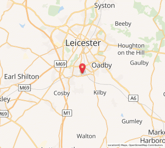 Map of South Wigston, EnglandEngland
