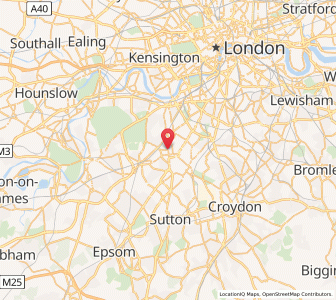 Map of South Wimbledon, EnglandEngland