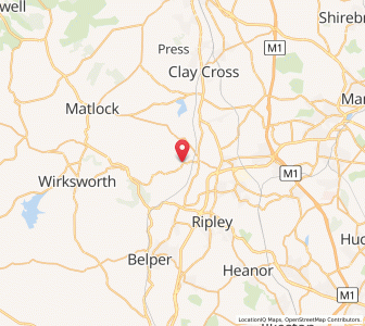 Map of South Wingfield, EnglandEngland