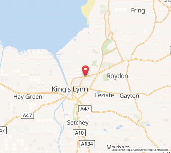 Map of South Wootton, EnglandEngland