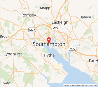 Map of Southampton, EnglandEngland