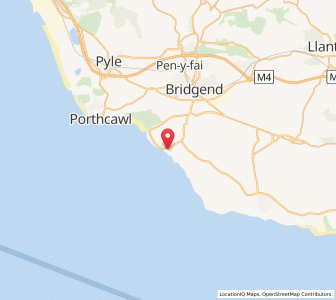 Map of Southerndown, WalesWales