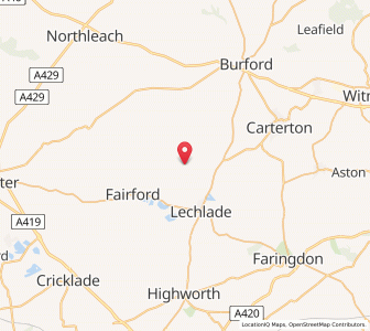 Map of Southrop, EnglandEngland