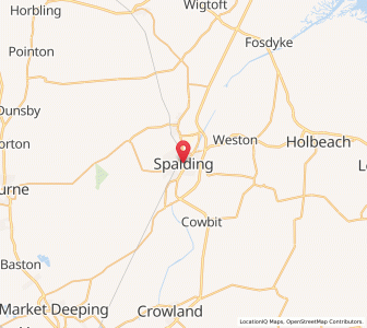 Map of Spalding, EnglandEngland