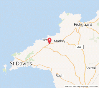 Map of Square and Compass, WalesWales