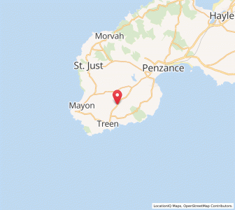 Map of St. Buryan, EnglandEngland