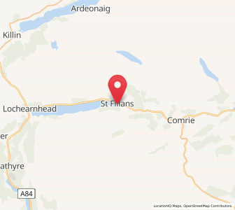 Map of St Fillans, Scotland