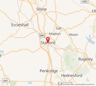 Map of Stafford, EnglandEngland
