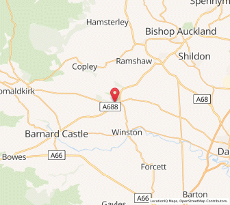 Map of Staindrop, EnglandEngland