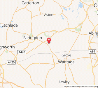 Map of Stanford in the Vale, EnglandEngland
