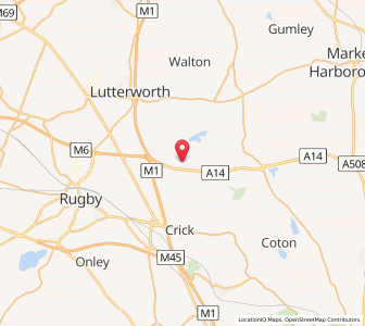 Map of Stanford on Avon, EnglandEngland