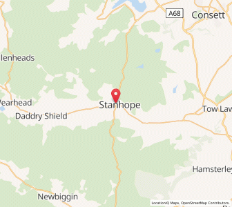 Map of Stanhope, EnglandEngland