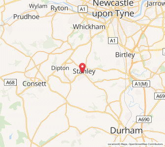 Map of Stanley, EnglandEngland