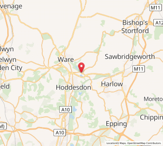 Map of Stanstead Abbotts, EnglandEngland