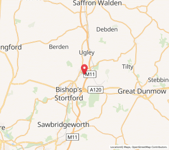 Map of Stansted Mountfitchet, EnglandEngland