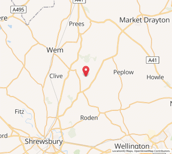 Map of Stanton upon Hine Heath, EnglandEngland