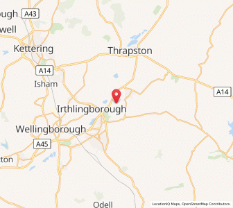 Map of Stanwick, EnglandEngland