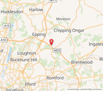 Map of Stapleford Tawney, EnglandEngland