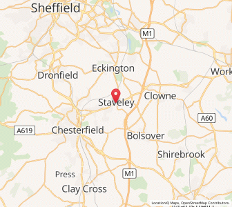 Map of Staveley, EnglandEngland