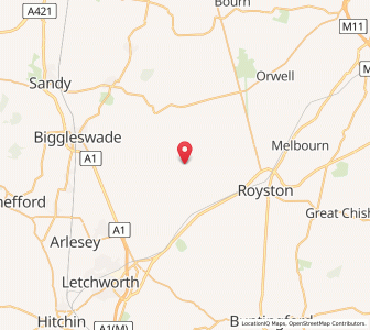 Map of Steeple Morden, EnglandEngland