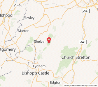 Map of Stiperstones, England