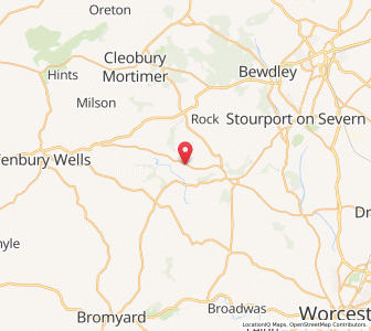 Map of Stockton on Teme, EnglandEngland