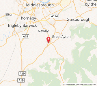 Map of Stokesley, EnglandEngland