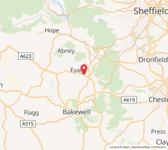 Map of Stony Middleton, EnglandEngland