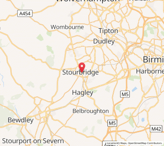 Map of Stourbridge, EnglandEngland