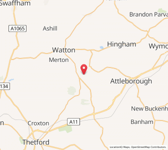 Map of Stow Bedon, EnglandEngland