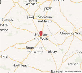 Map of Stow on the Wold, EnglandEngland