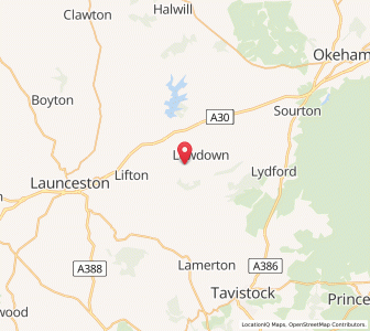 Map of Stowford, EnglandEngland