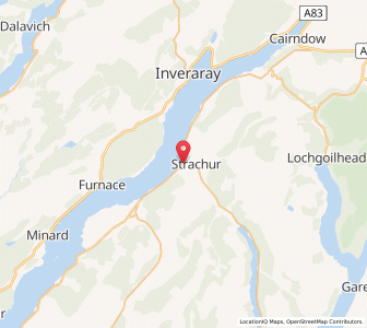 Map of Strachur, ScotlandScotland