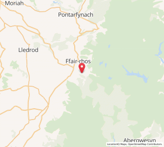 Map of Strata Florida, WalesWales