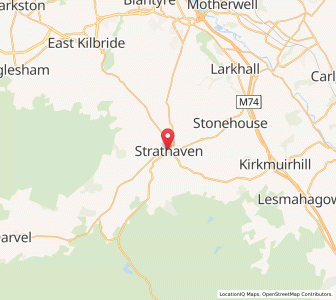 Map of Strathaven, ScotlandScotland