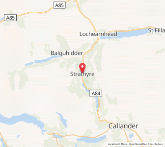 Map of Strathyre, ScotlandScotland