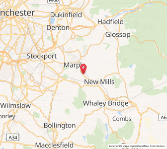 Map of Strines, EnglandEngland