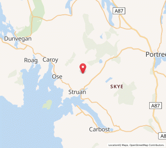 Map of Struan, ScotlandScotland
