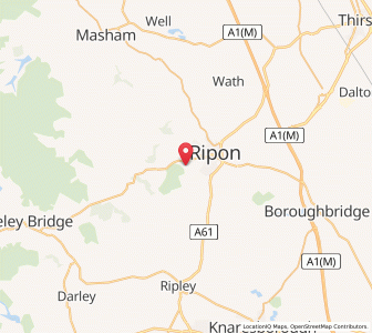 Map of Studley Roger, EnglandEngland