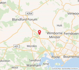 Map of Sturminster Marshall, EnglandEngland