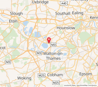 Map of Sunbury Common, EnglandEngland