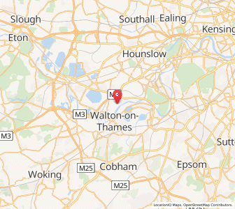 Map of Sunbury-on-Thames, EnglandEngland