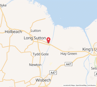 Map of Sutton Bridge, EnglandEngland
