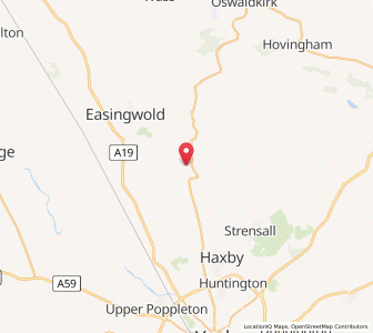 Map of Sutton on the Forest, EnglandEngland