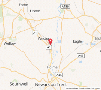 Map of Sutton on Trent, EnglandEngland