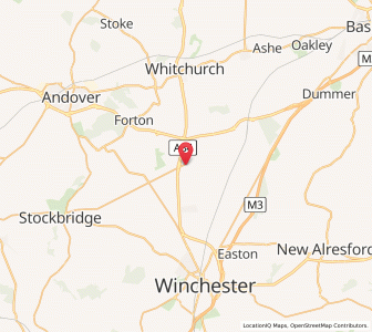 Map of Sutton Scotney, EnglandEngland