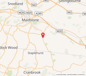Map of Sutton Valence, EnglandEngland