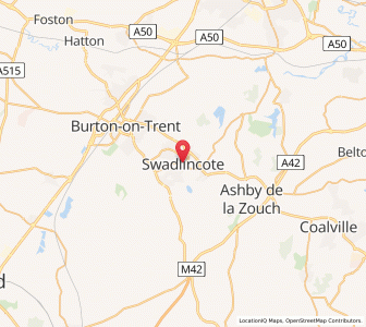Map of Swadlincote, EnglandEngland