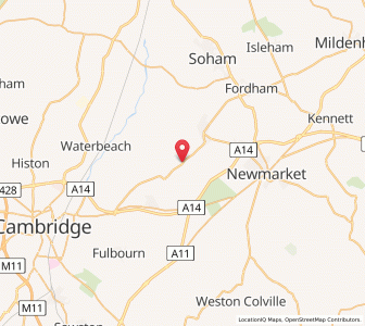 Map of Swaffham Prior, EnglandEngland